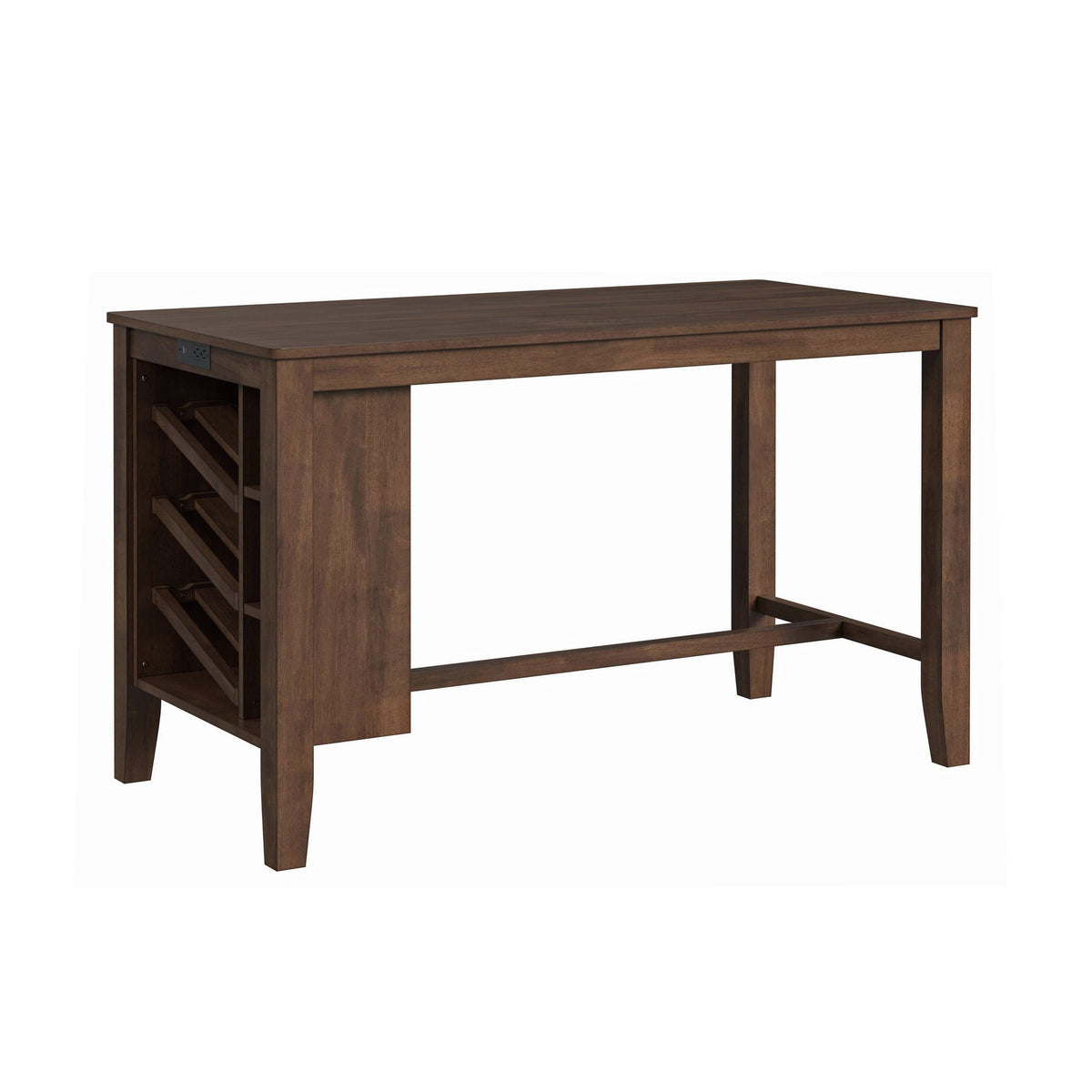 Santa Barbara Walnut/Dark Grey Kitchen Island & 2 Counter Stools - Ornate Home