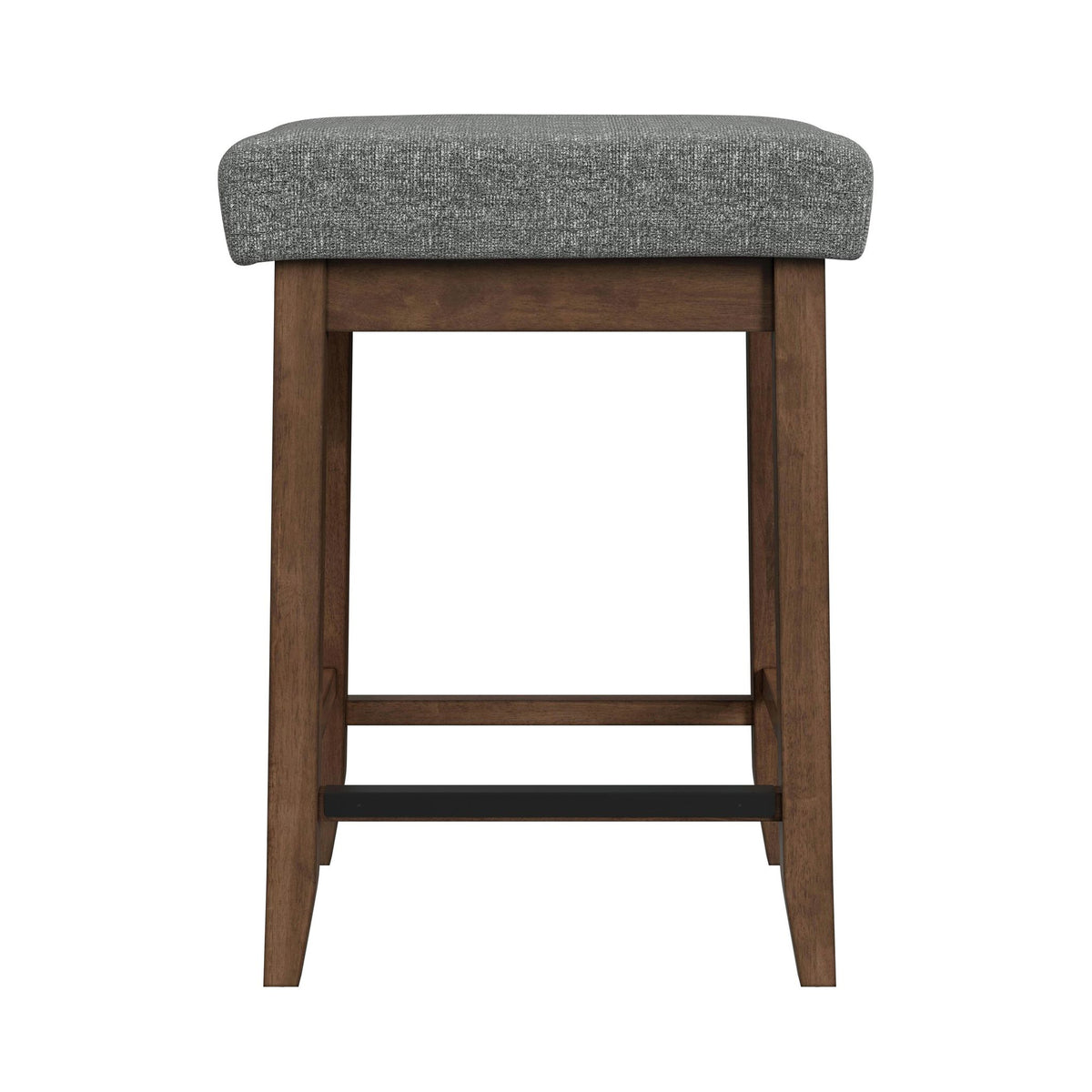 Santa Barbara Walnut/Dark Grey Kitchen Island & 2 Counter Stools - Ornate Home