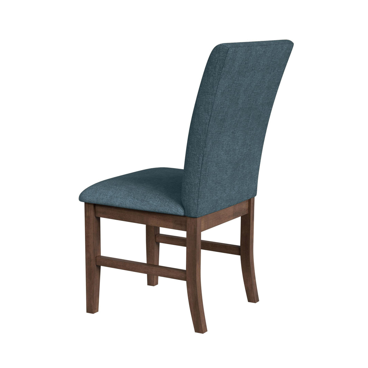 Santa Barbara Walnut/Denim Blue Dining Side Chair (Set of 2) - Ornate Home