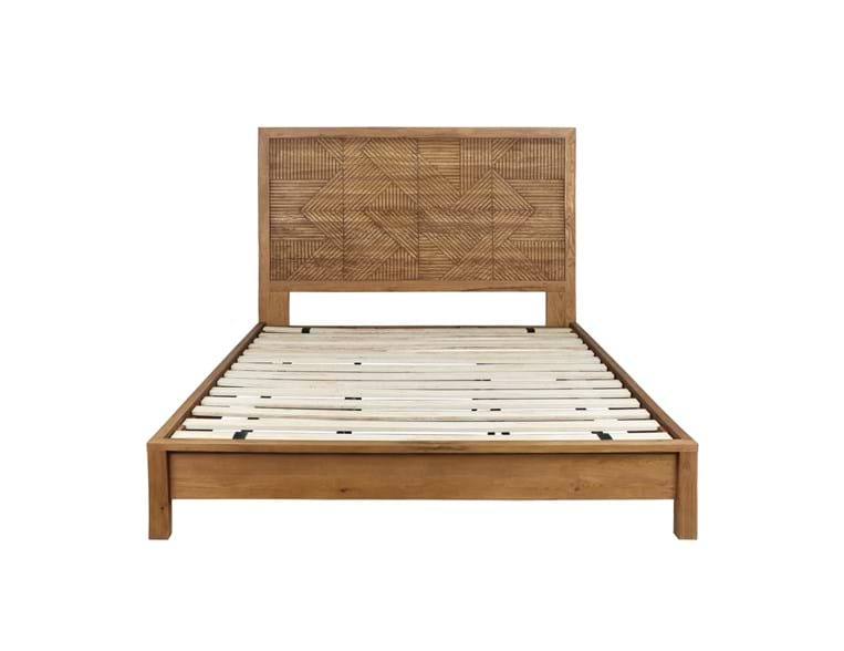 Santa Clara Caramel Brown California King Bed - Ornate Home