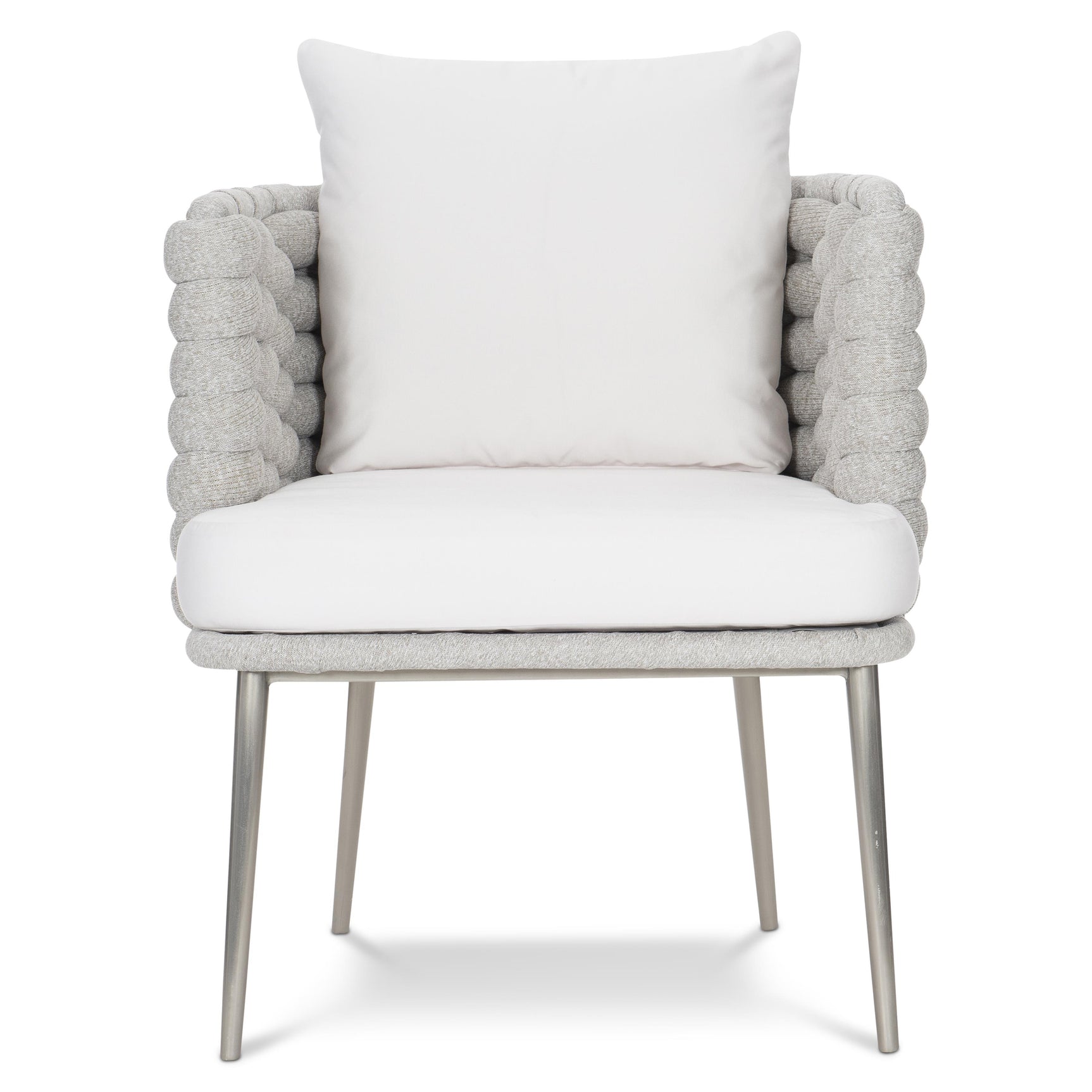 Santa Cruz Nordic Grey/White/Cream Outdoor Arm Chair - Ornate Home
