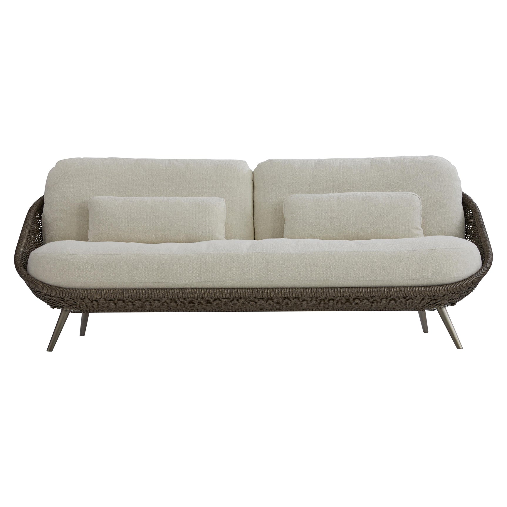 Santa Monica Pebble/White/Cream Outdoor Sofa - Ornate Home