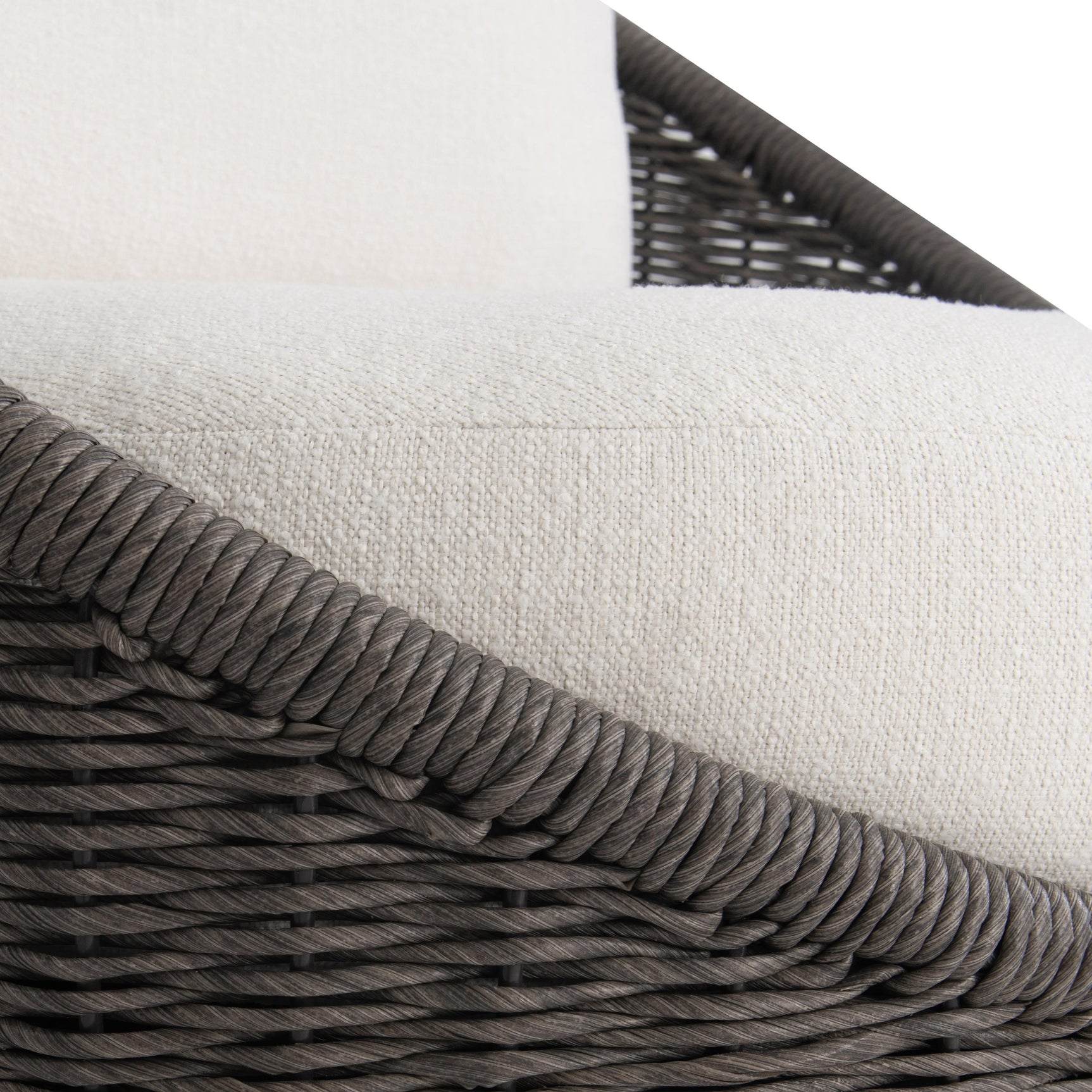 Santa Pebble/White/Cream Monica Outdoor Swivel Chair - Ornate Home