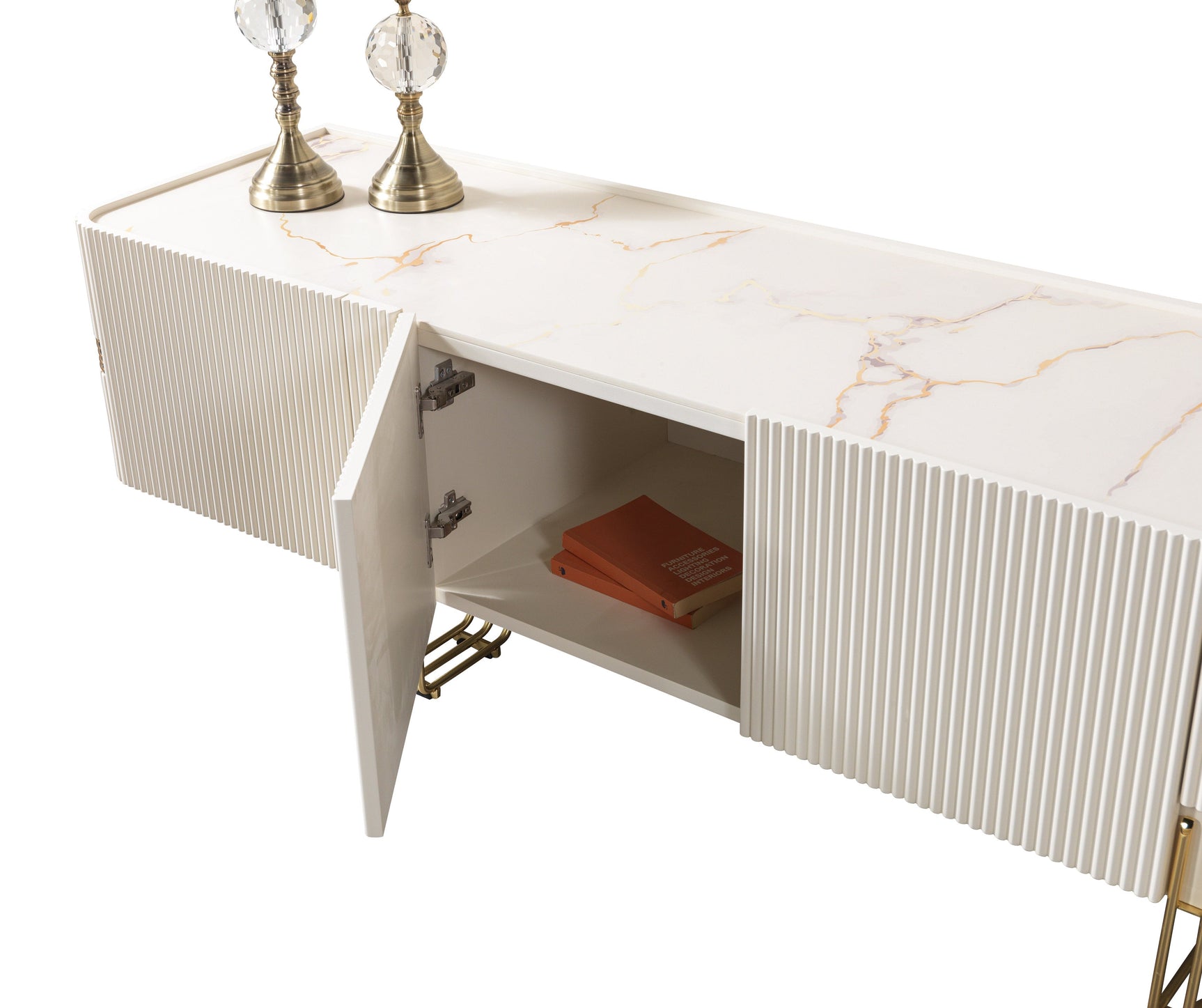 Santana Ivory TV Stand - Ornate Home