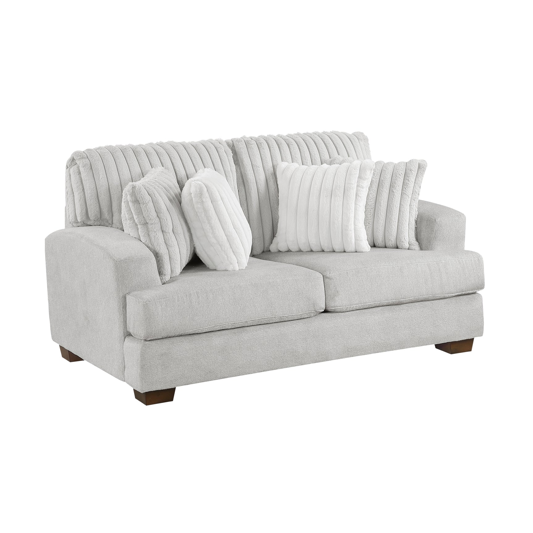 Santiago Light Gray Loveseat - Ornate Home
