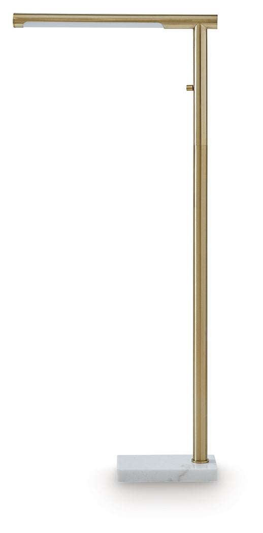 Santiford Gold/White Floor Lamp - Ornate Home