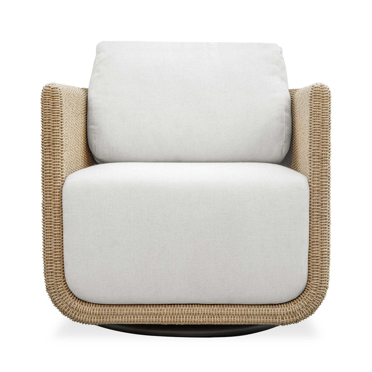Santorini Brown Outdoor Swivel Lounge Chair - Ornate Home