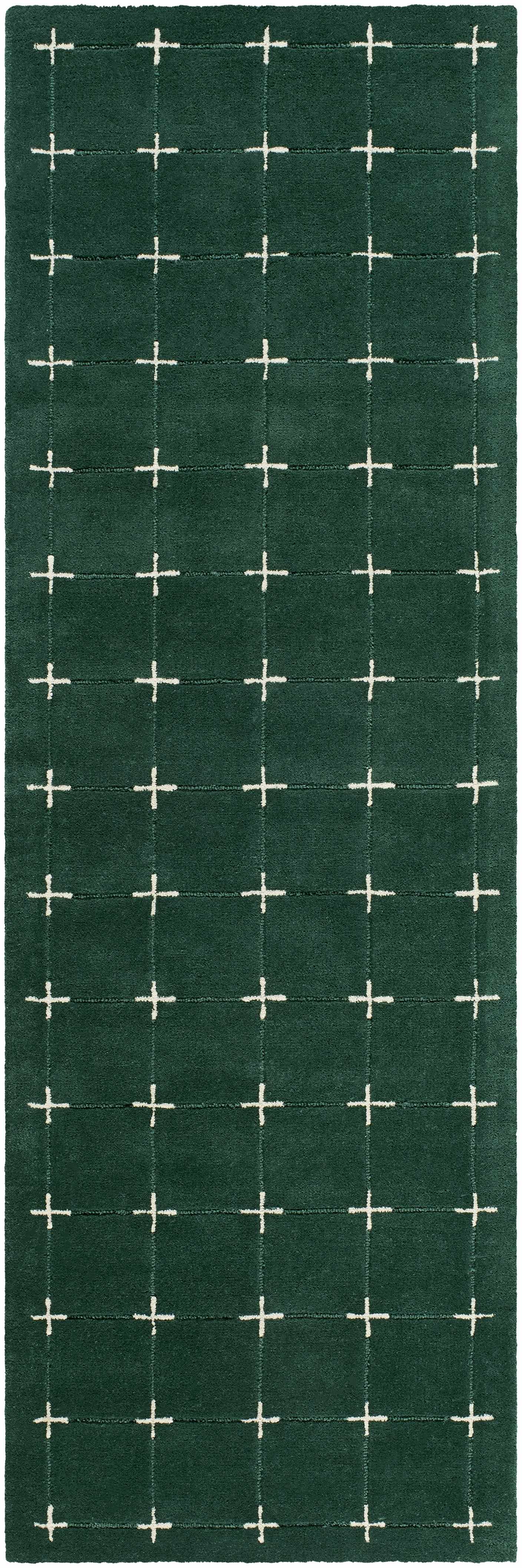 Sanvi Green Tufted Wool Area Rug - Ornate Home