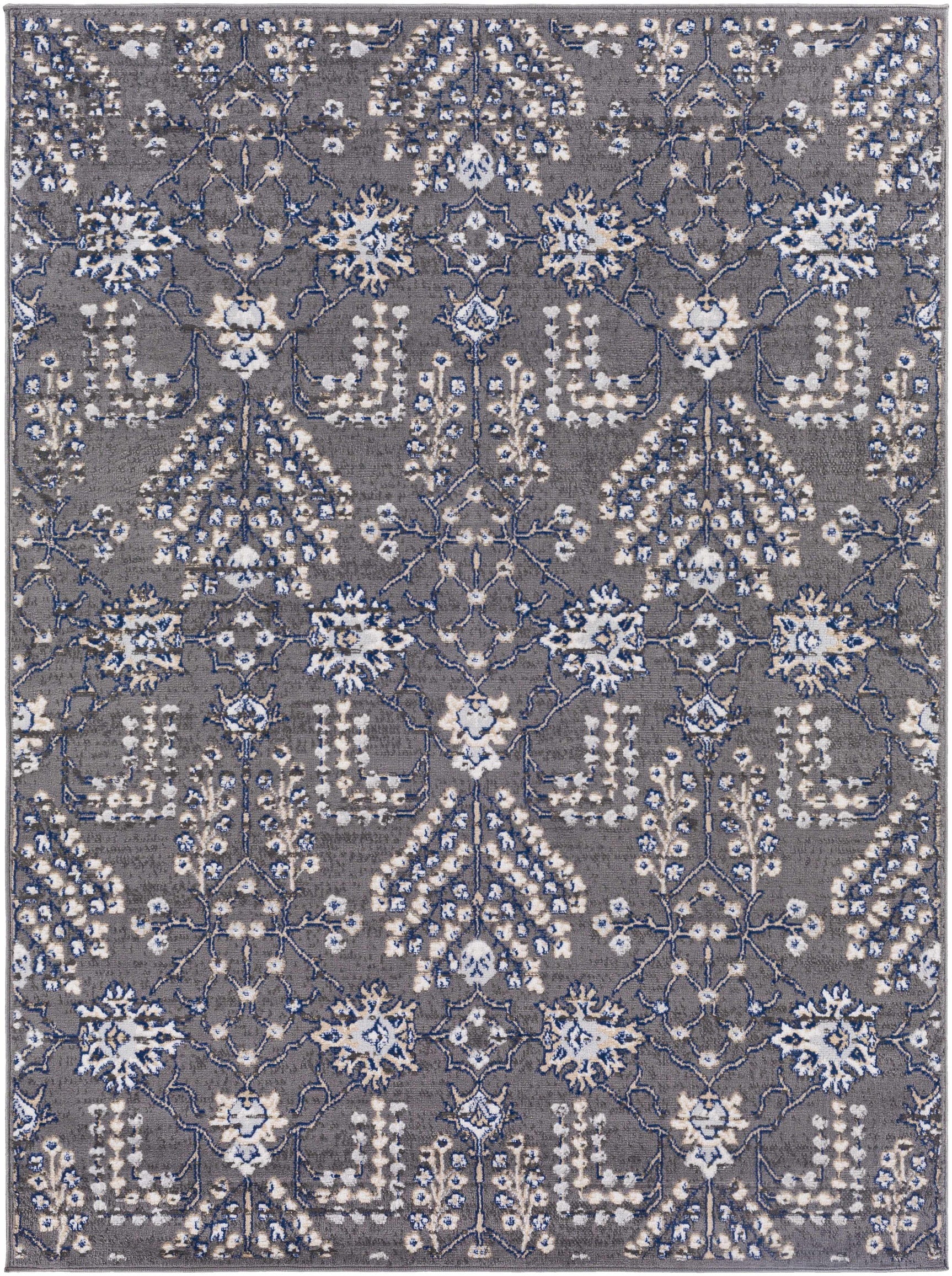 Sapinero Gray Floral Rug - Clearance - Ornate Home