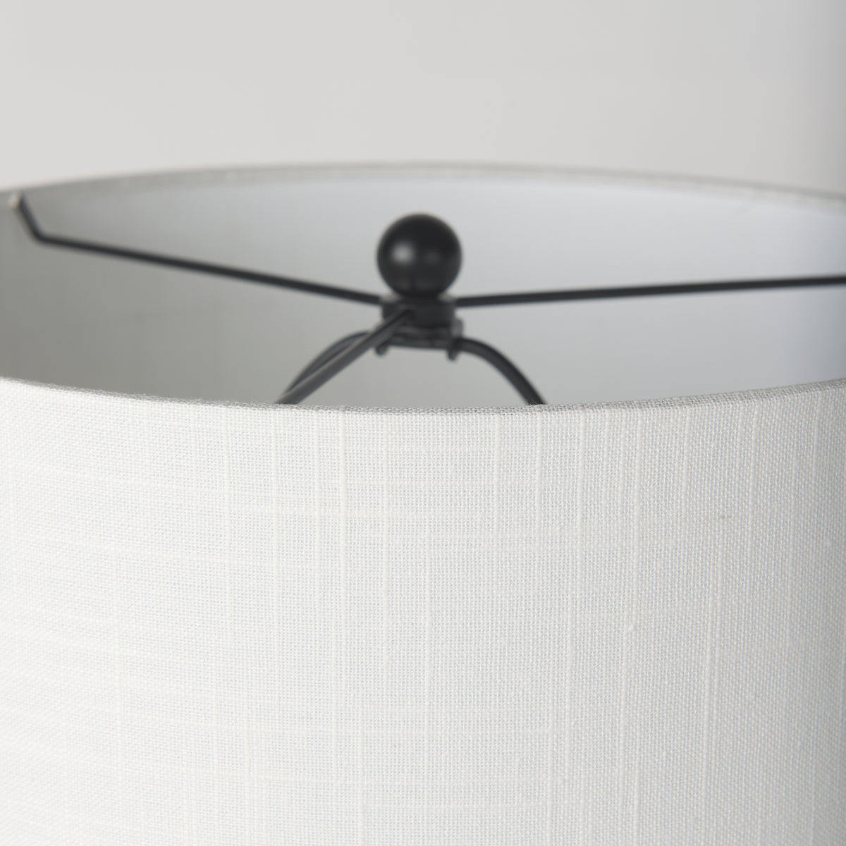 Sarah Black/White Arched Metal Cube and Shade Table Lamp with Marble - Ornate Home