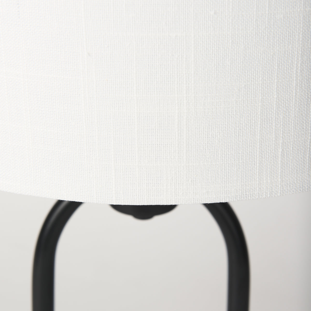 Sarah Black/White Arched Metal Cube and Shade Table Lamp with Marble - Ornate Home