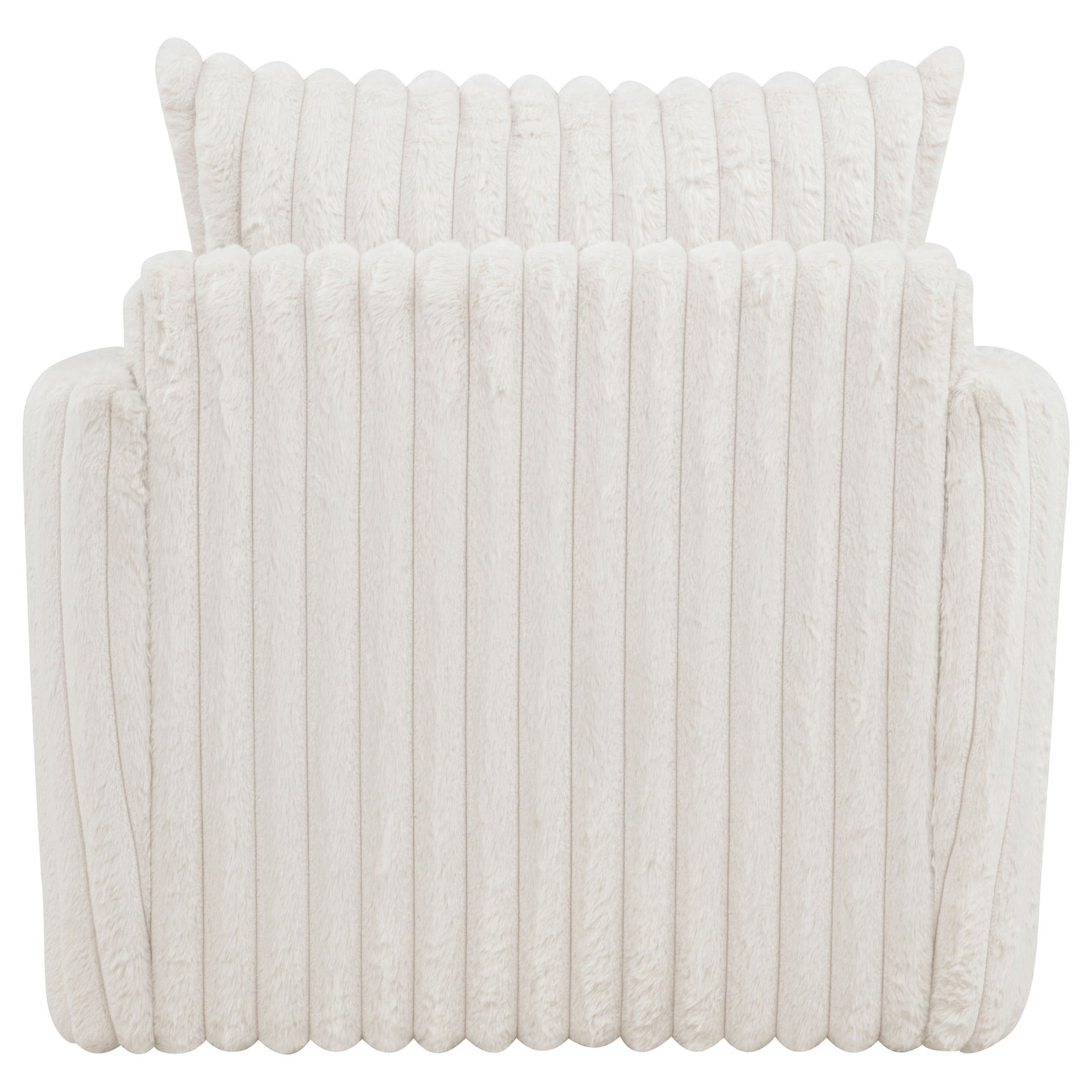 Sarco Ivory Corduroy Upholstered Swivel Accent Arm Chair - Ornate Home