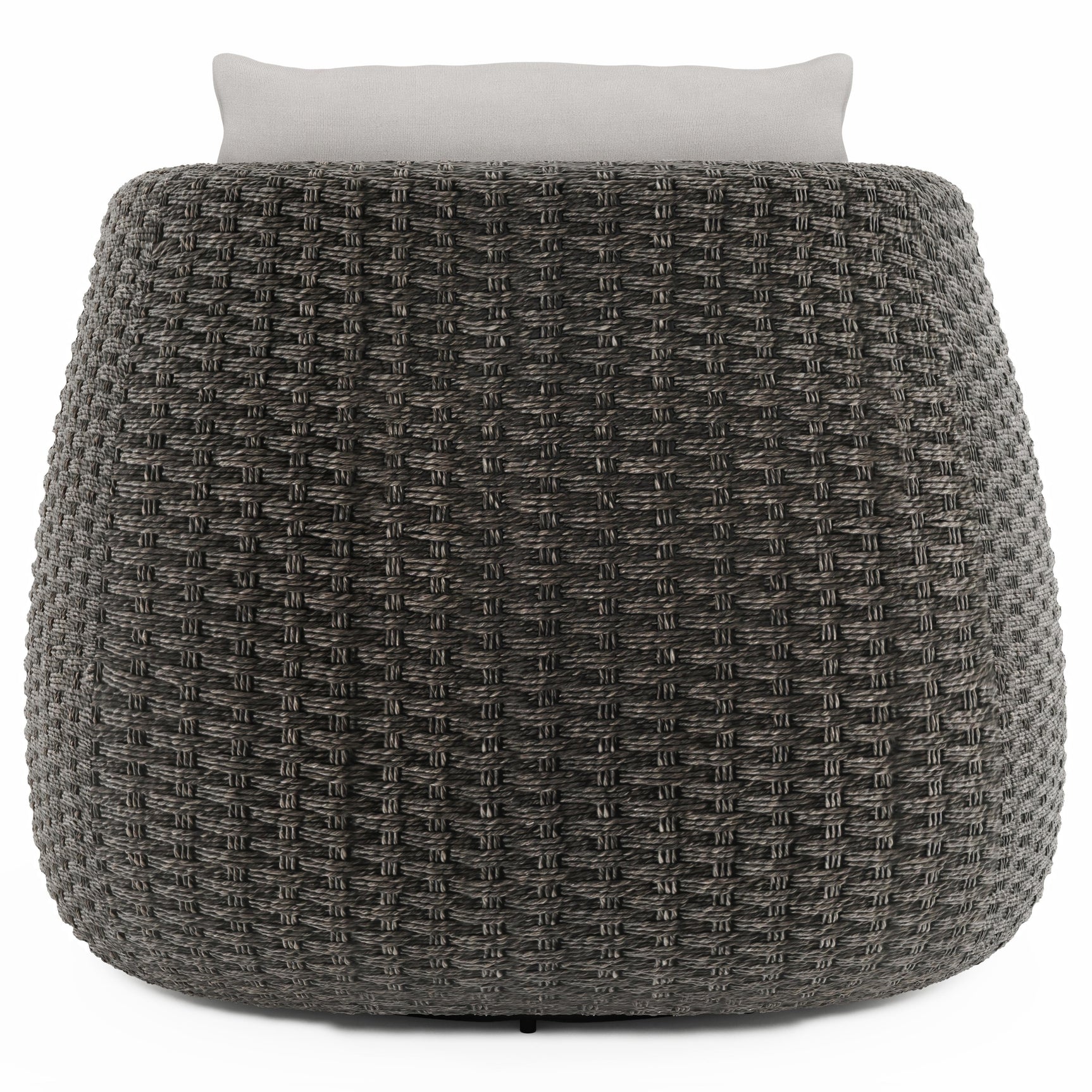 Sarene Dark Thatch/Beige/Tan Outdoor Swivel Chair - Ornate Home