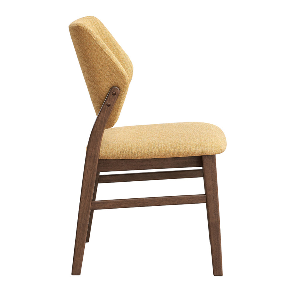 Sarha Yellow & Walnut Side Chair (Set of 2) - Ornate Home