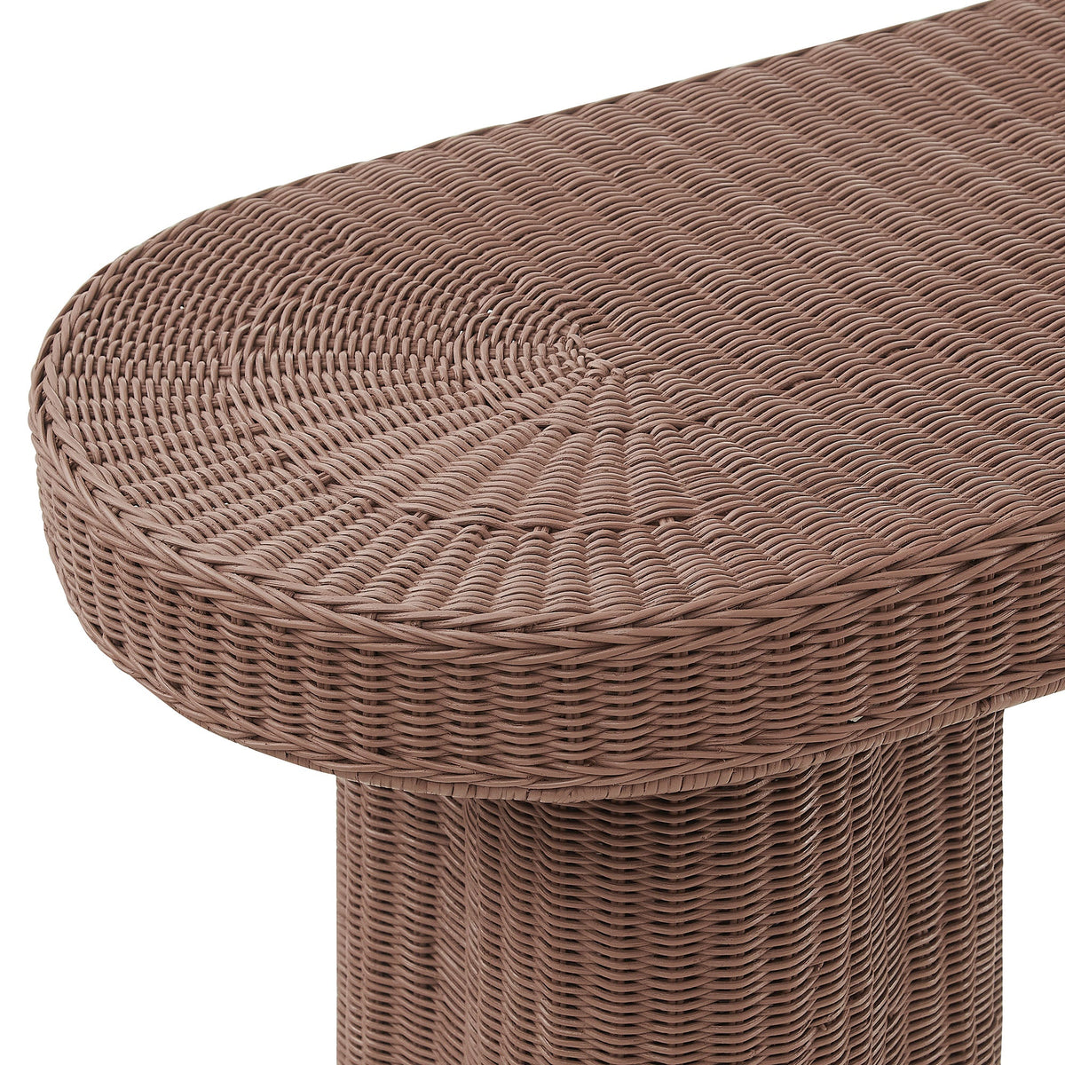 Sarova Mocha 59 Inch Natural Rattan Console Table