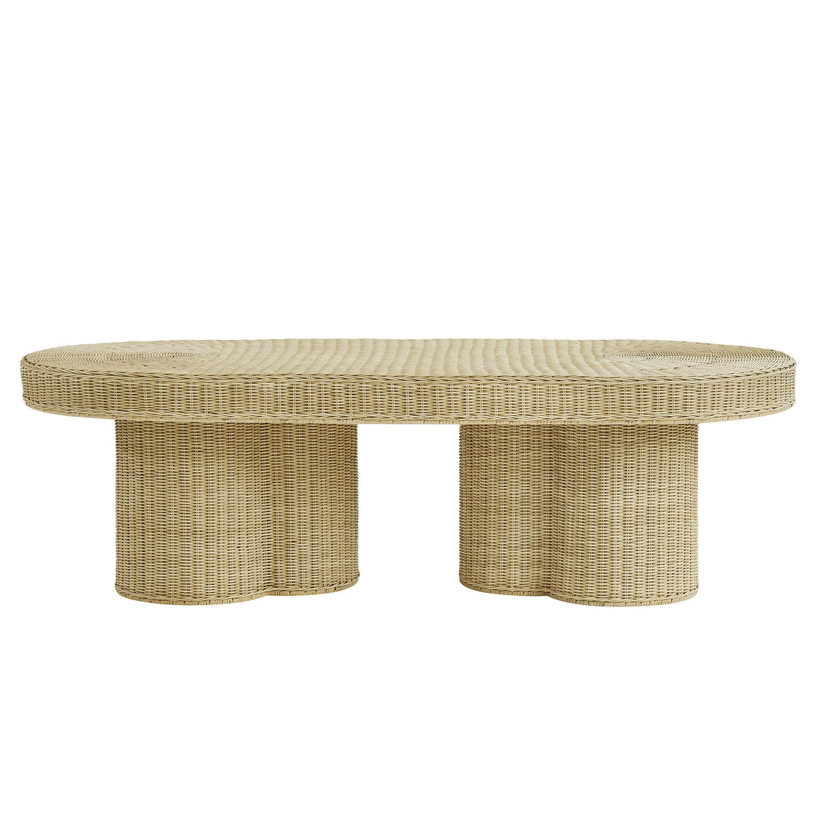 Sarova Natural 60 Inch Rattan Pedestal Coffee Table - Ornate Home