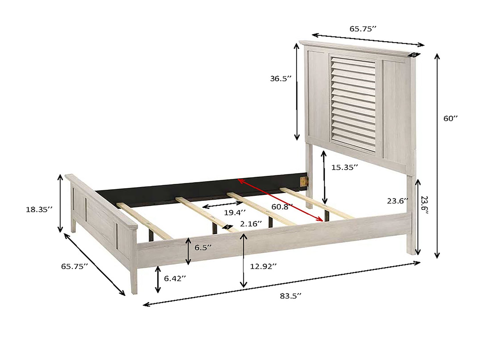 Sarter White Queen Panel Bed - Ornate Home