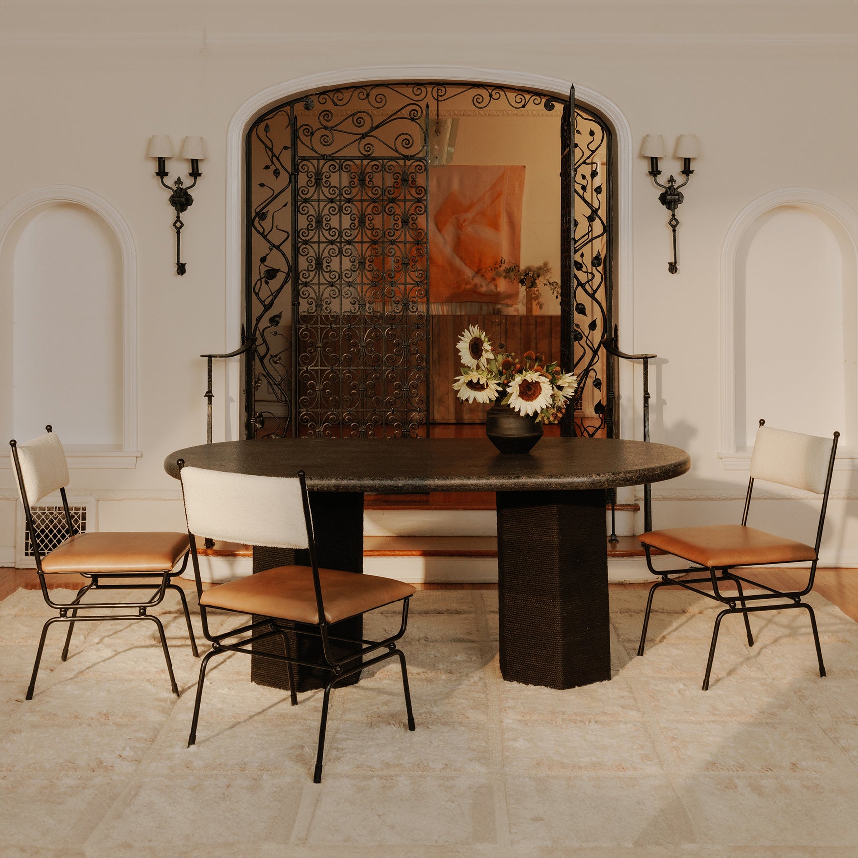 Sartoria Black Granite Dining Table - Ornate Home
