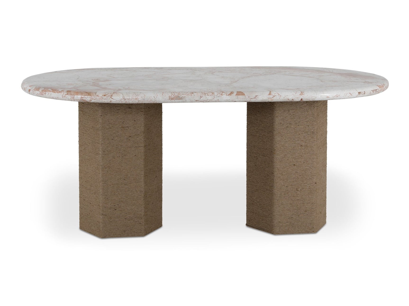 Sartoria Breccia Marble/Natural Dining Table - Ornate Home