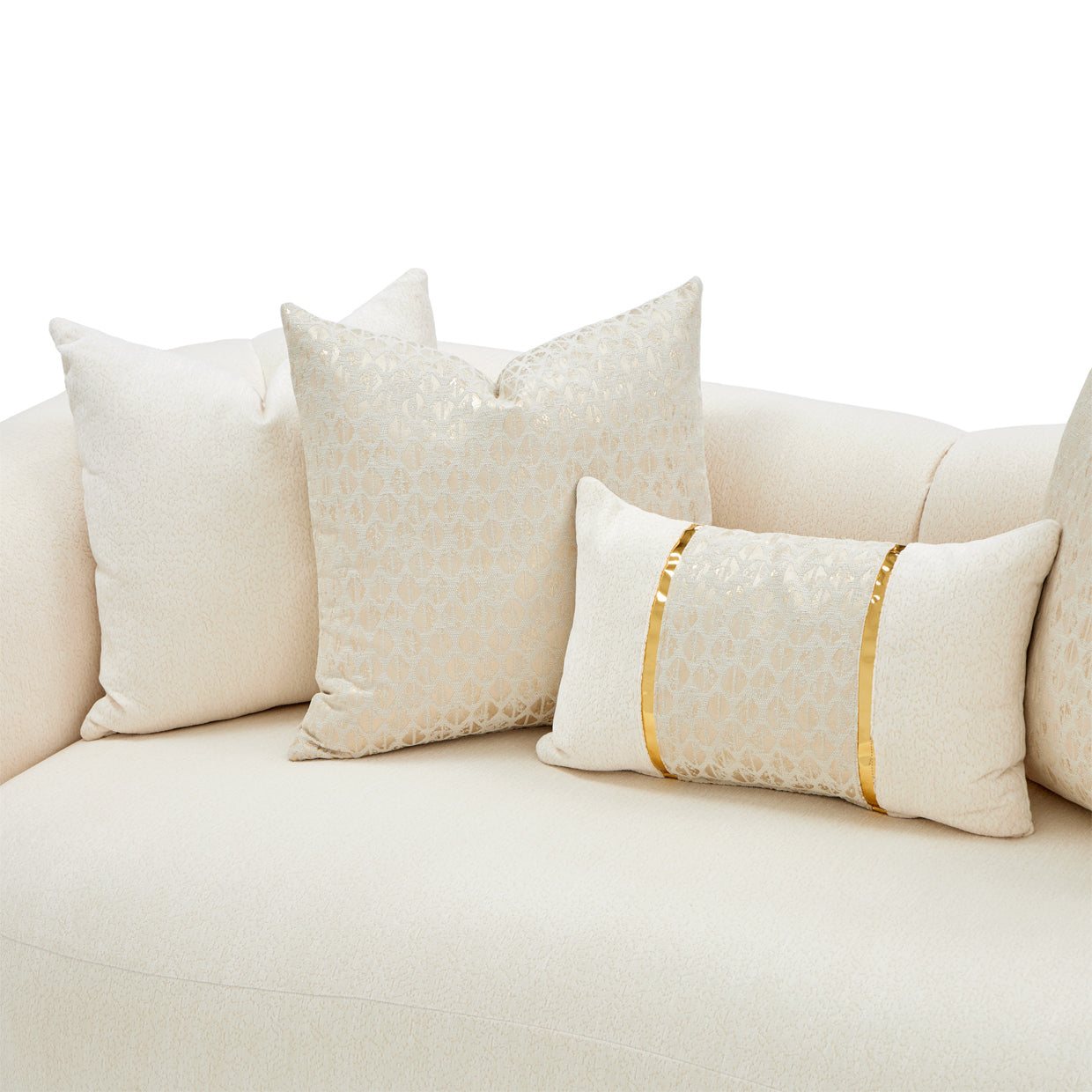 Sassani Gold/Crepe Loveseat - Ornate Home