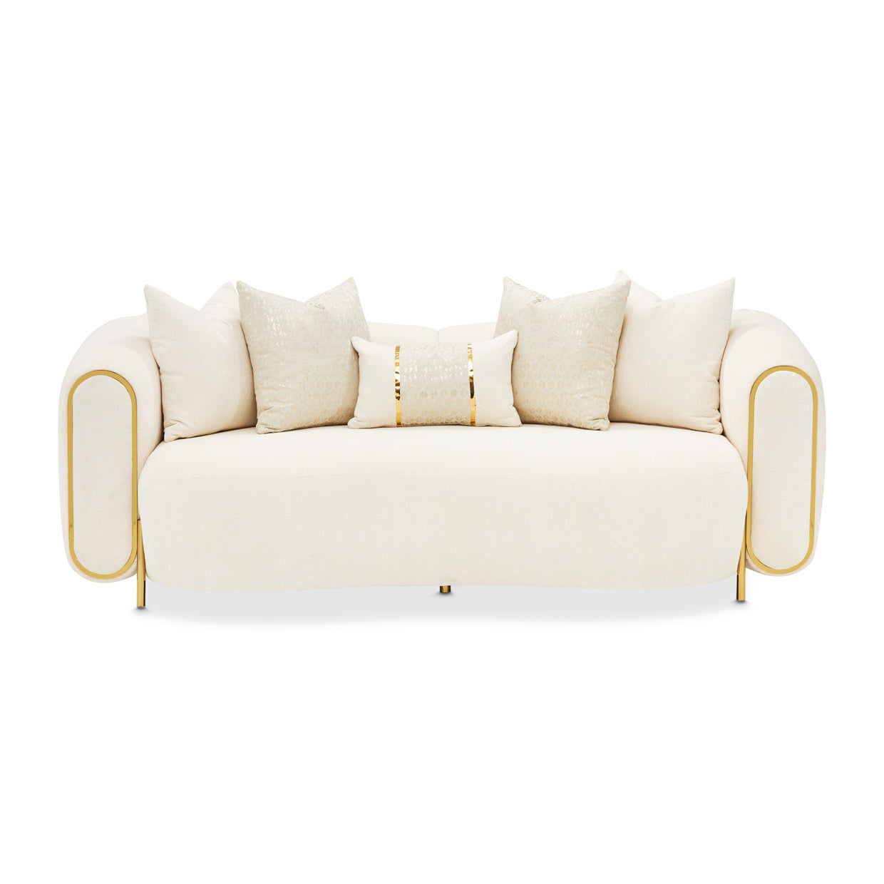 Sassani Gold/Crepe Loveseat - Ornate Home