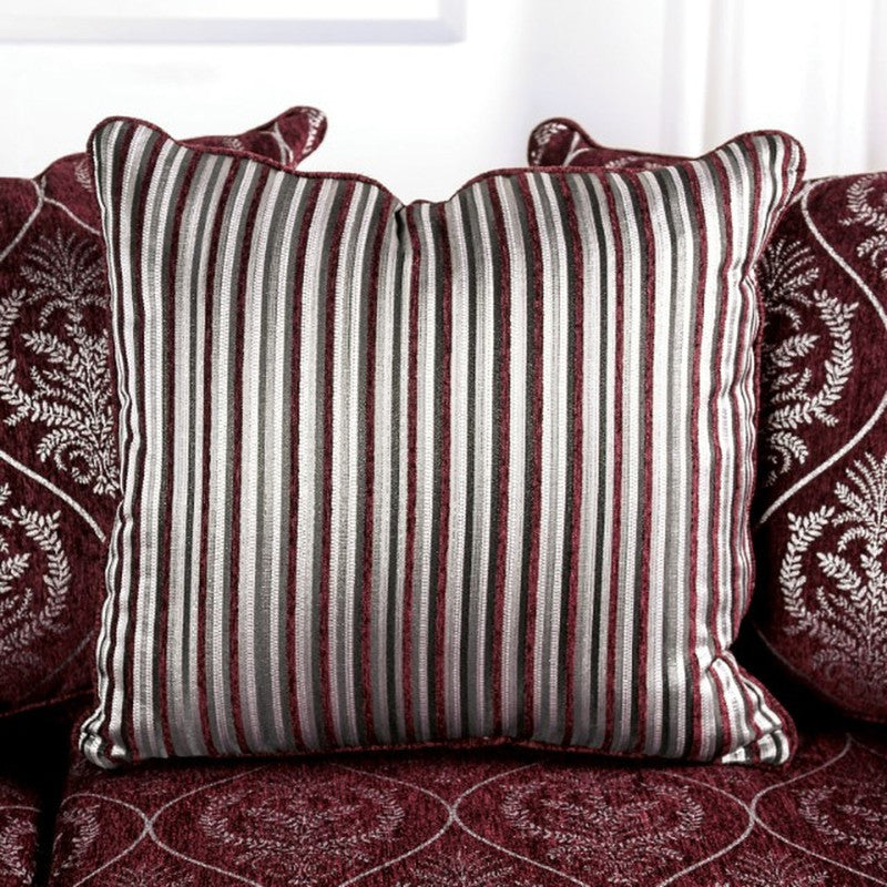 Sassari Burgundy Loveseat - Ornate Home
