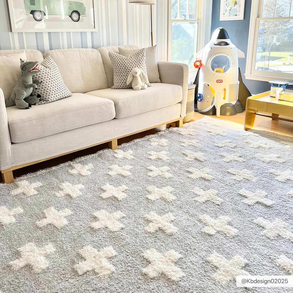 Satu Blue Area Rug - Ornate Home