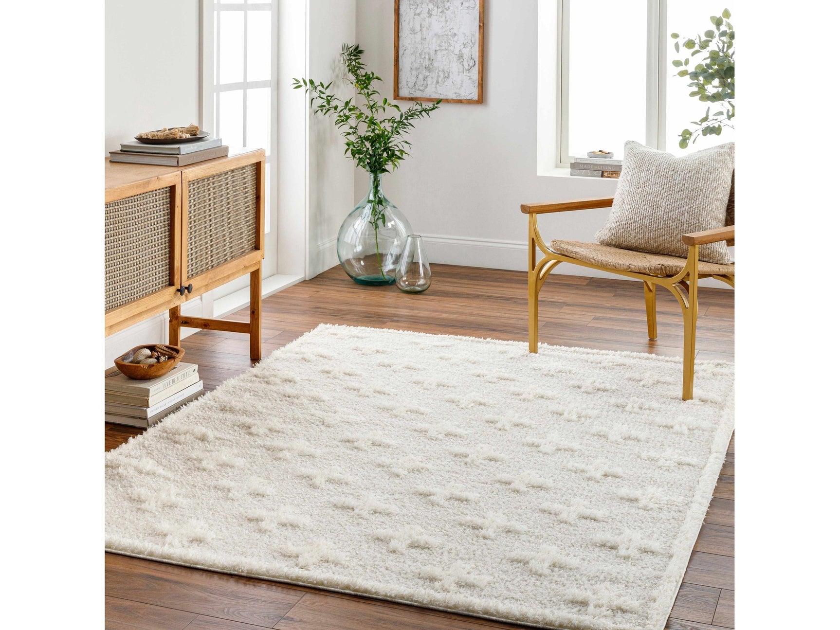 Satu Cream Area Rug - Ornate Home