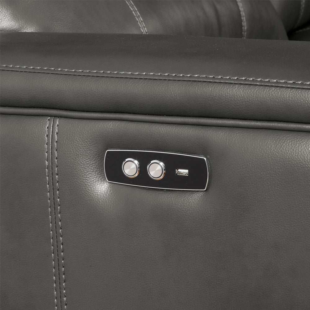 Saul Gray Power Motion Sectional Sofa - Ornate Home