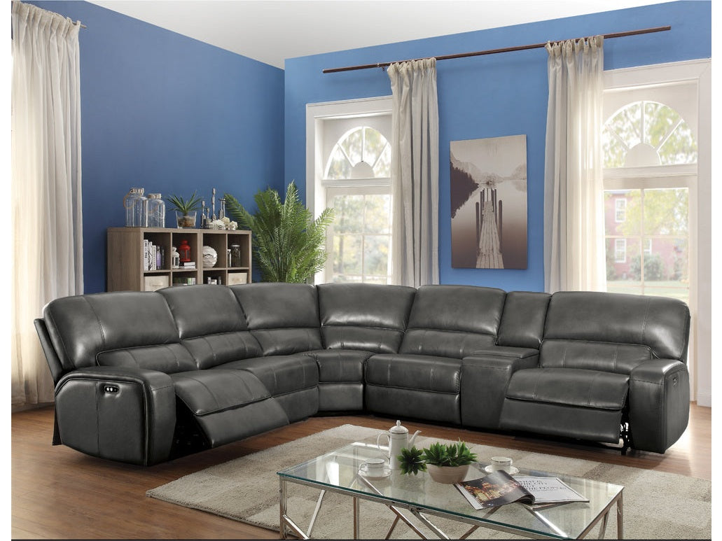 Saul Gray Power Motion Sectional Sofa - Ornate Home