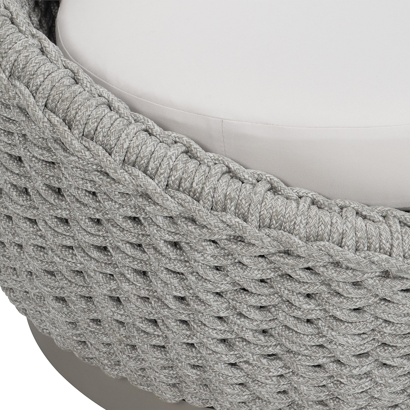 Savaii Marled Clay/White/Cream Outdoor Swivel Chair - Ornate Home