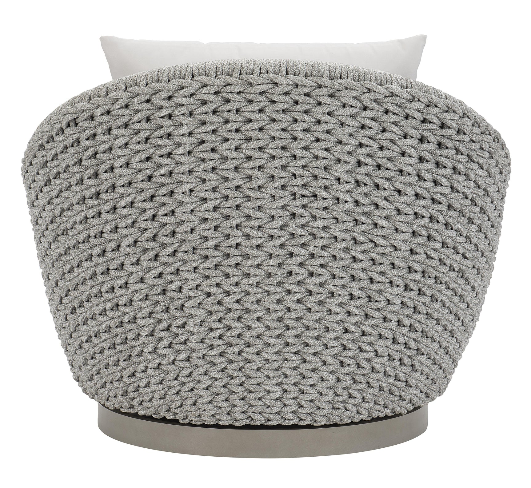 Savaii Marled Clay/White/Cream Outdoor Swivel Chair - Ornate Home