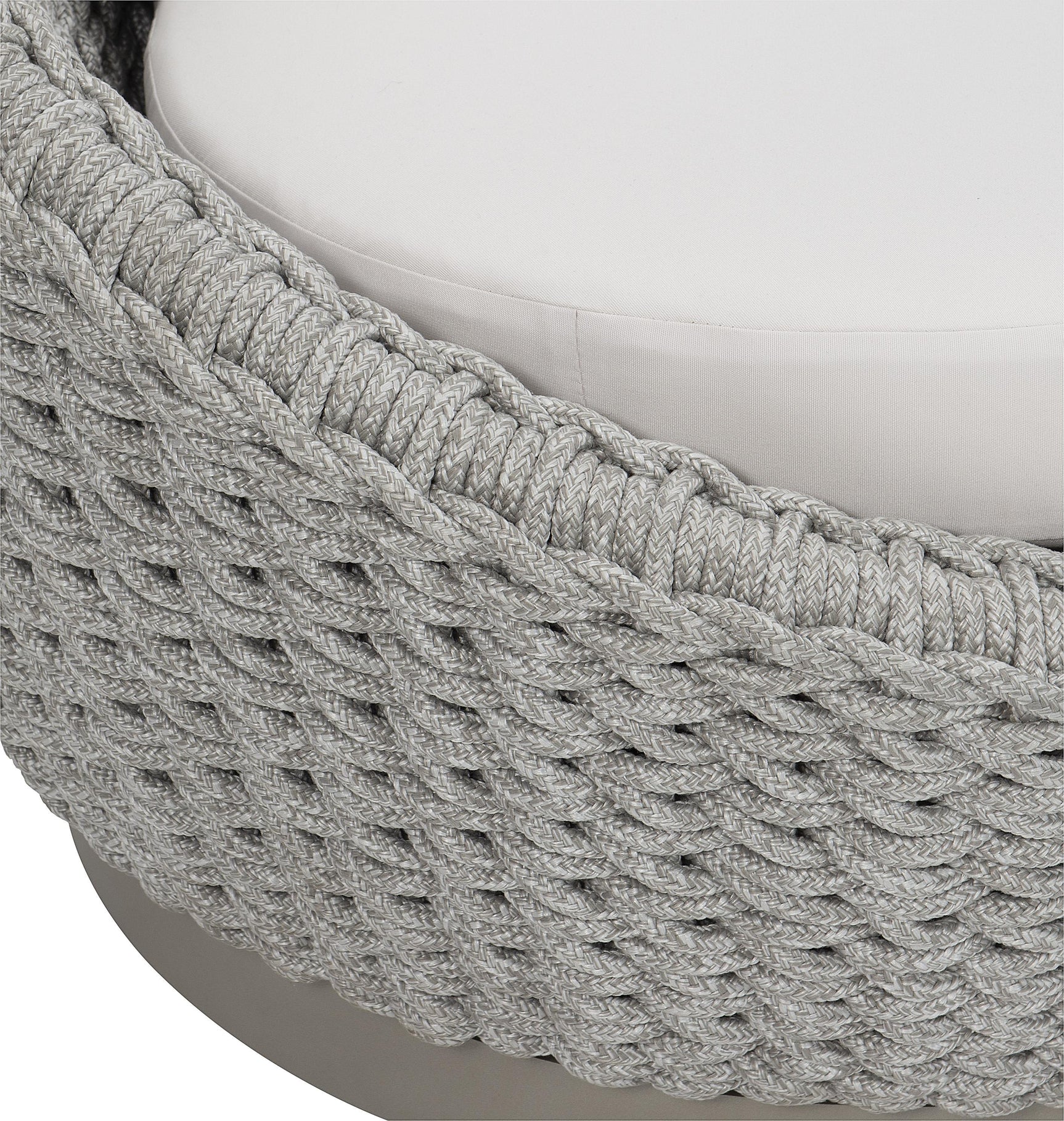 Savaii Marled Clay/White/Cream Outdoor Swivel Chair - Ornate Home