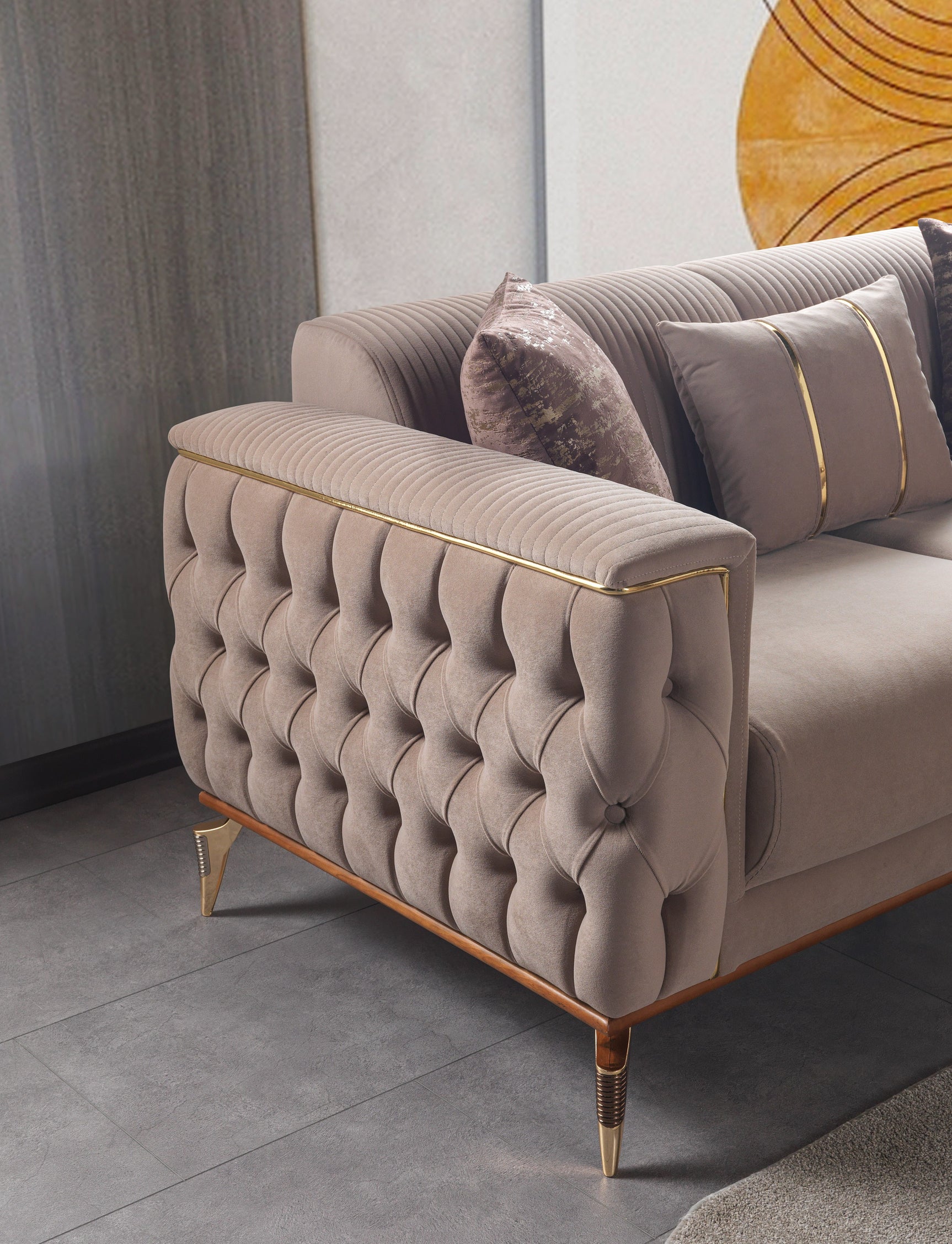Savana Latte Living Room Set - Ornate Home