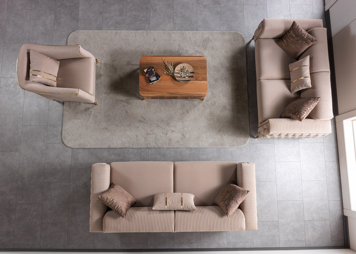 Savana Latte Living Room Set - Ornate Home