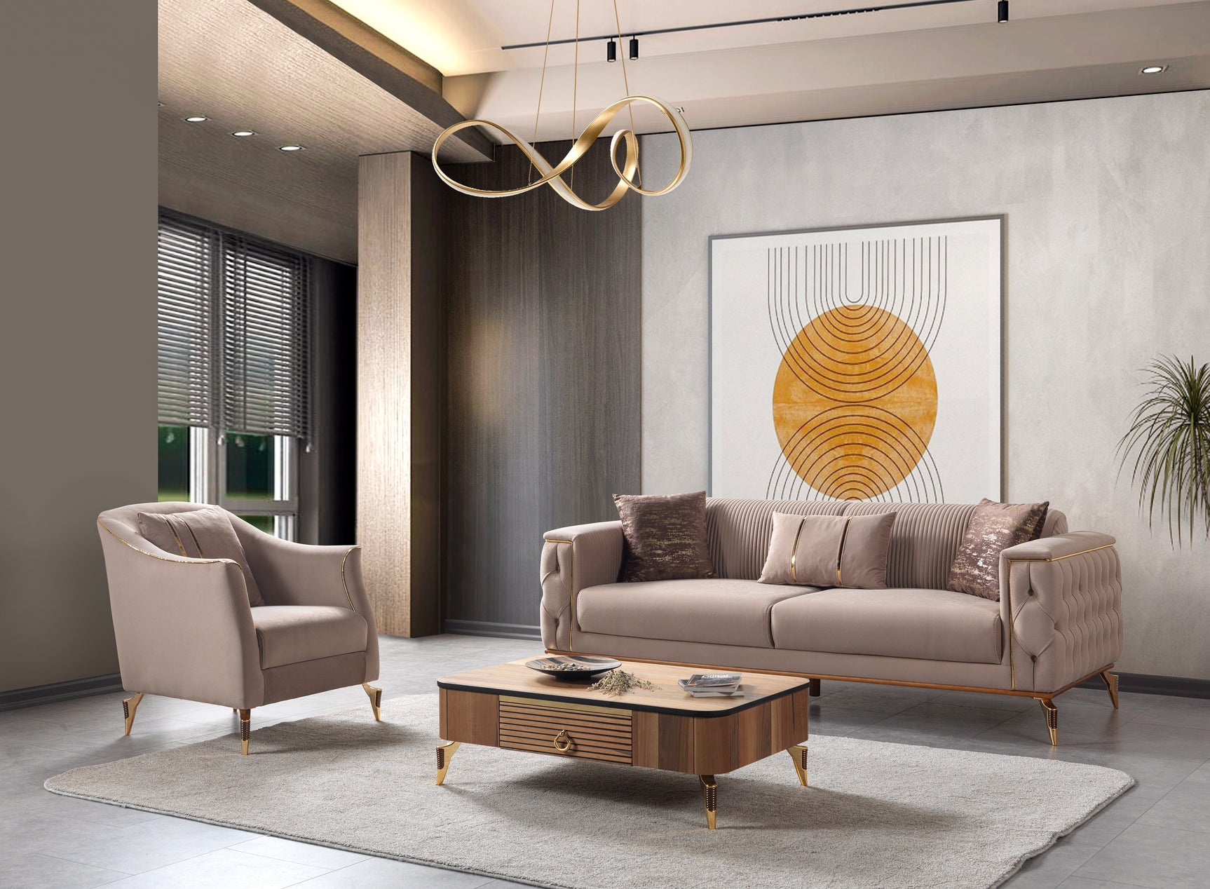 Savana Latte Sofa - Ornate Home