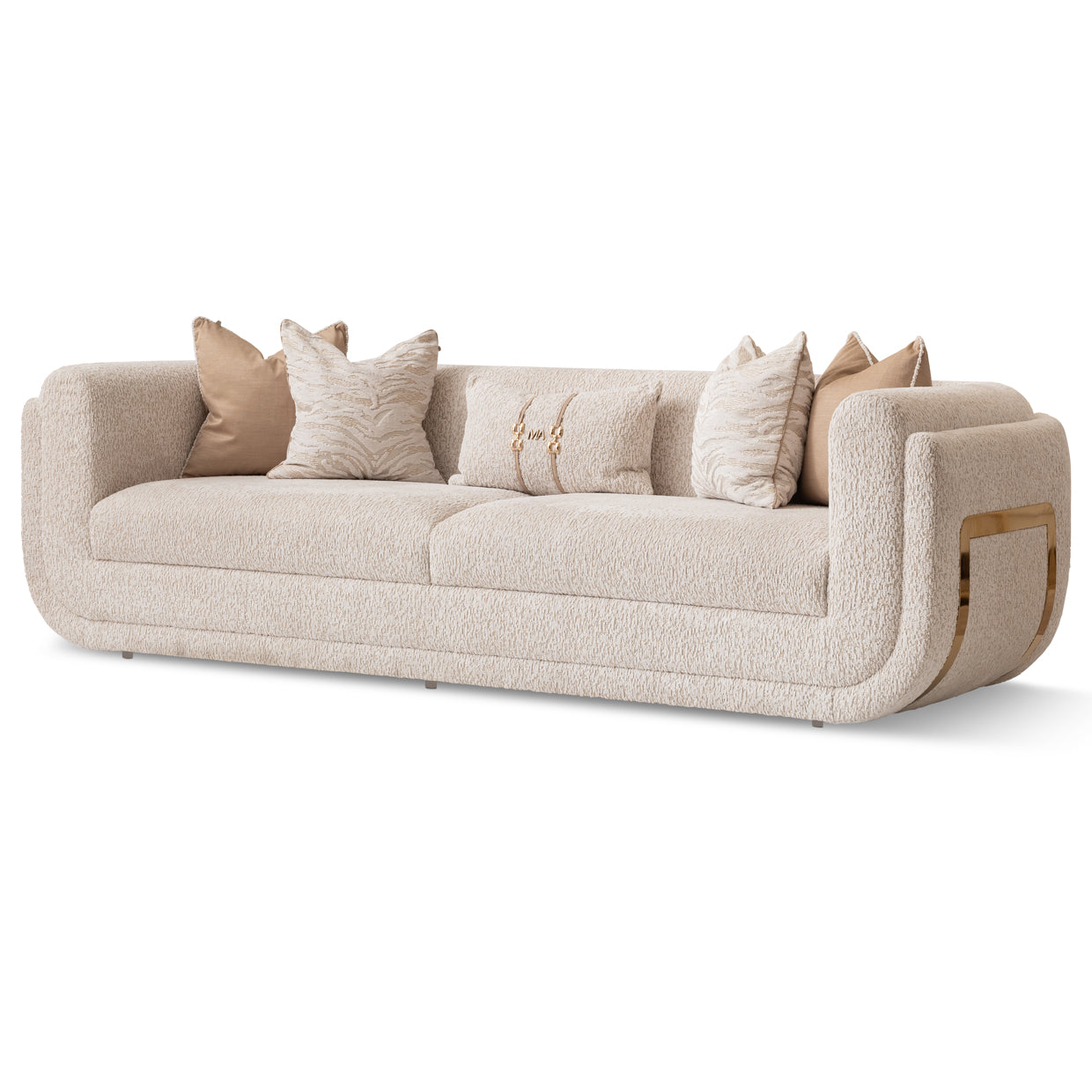 Savannah Breeze Gold/Cashmere Mansion Sofa - Ornate Home