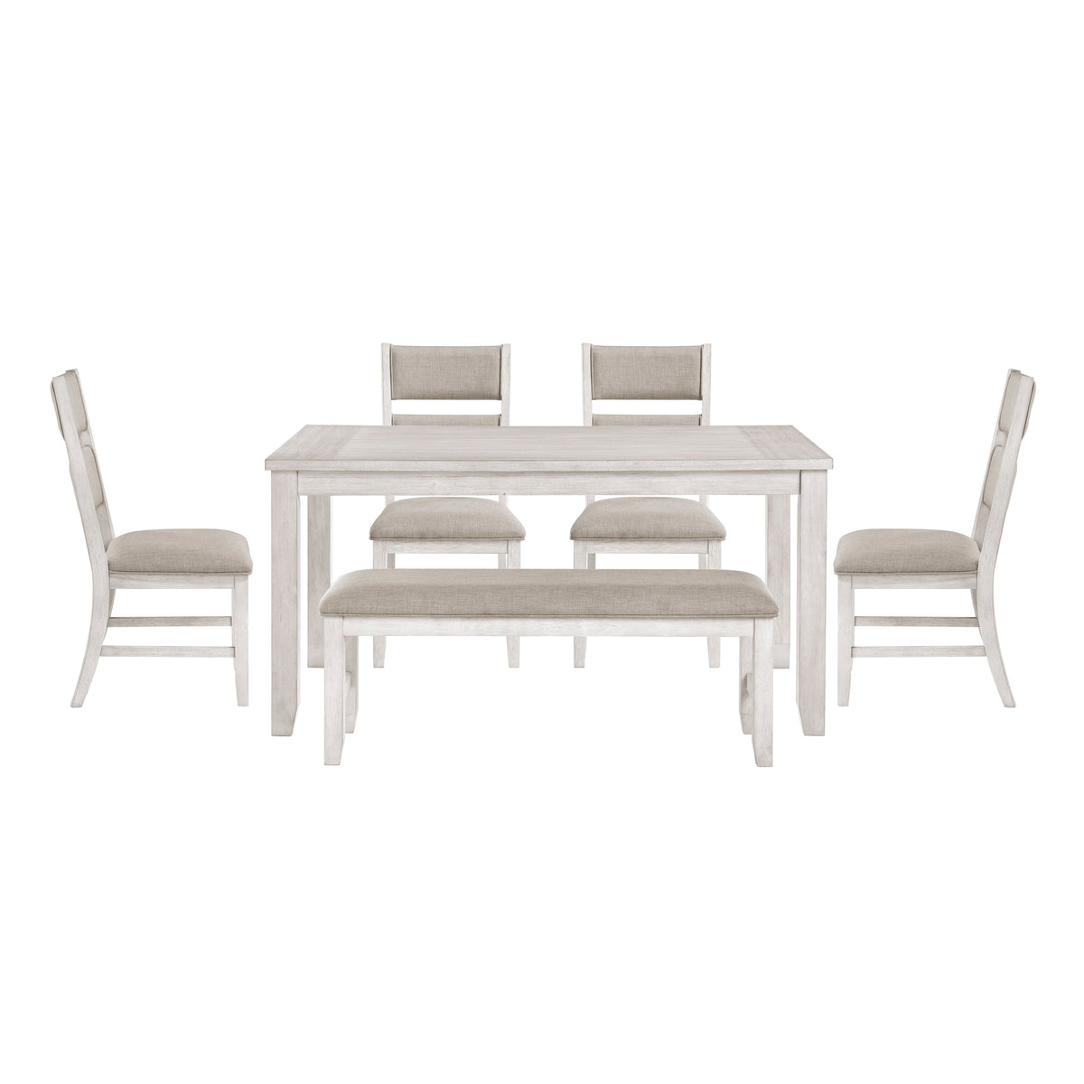 Savile Beige 6pc Dining Set - Ornate Home