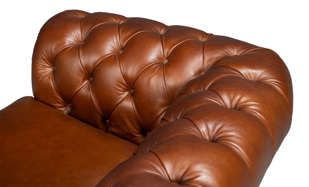 Savile Brown Leather Chair - Ornate Home