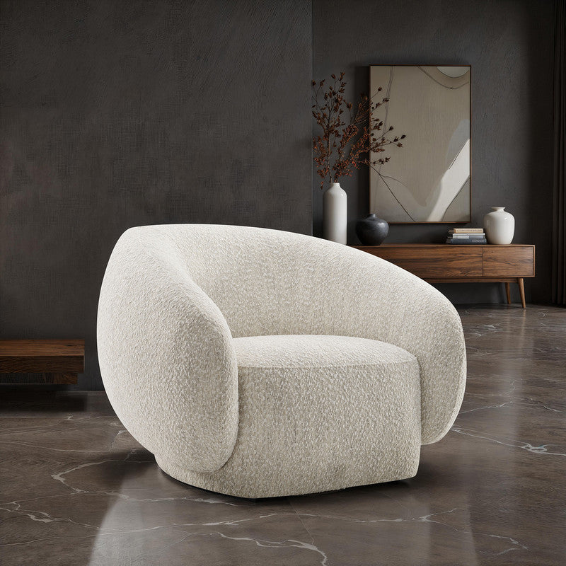 Savino Beige Swivel Chair - Ornate Home