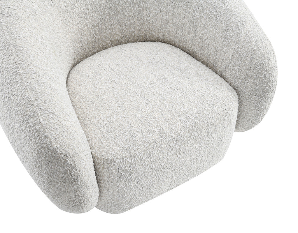 Savino Beige Swivel Chair - Ornate Home