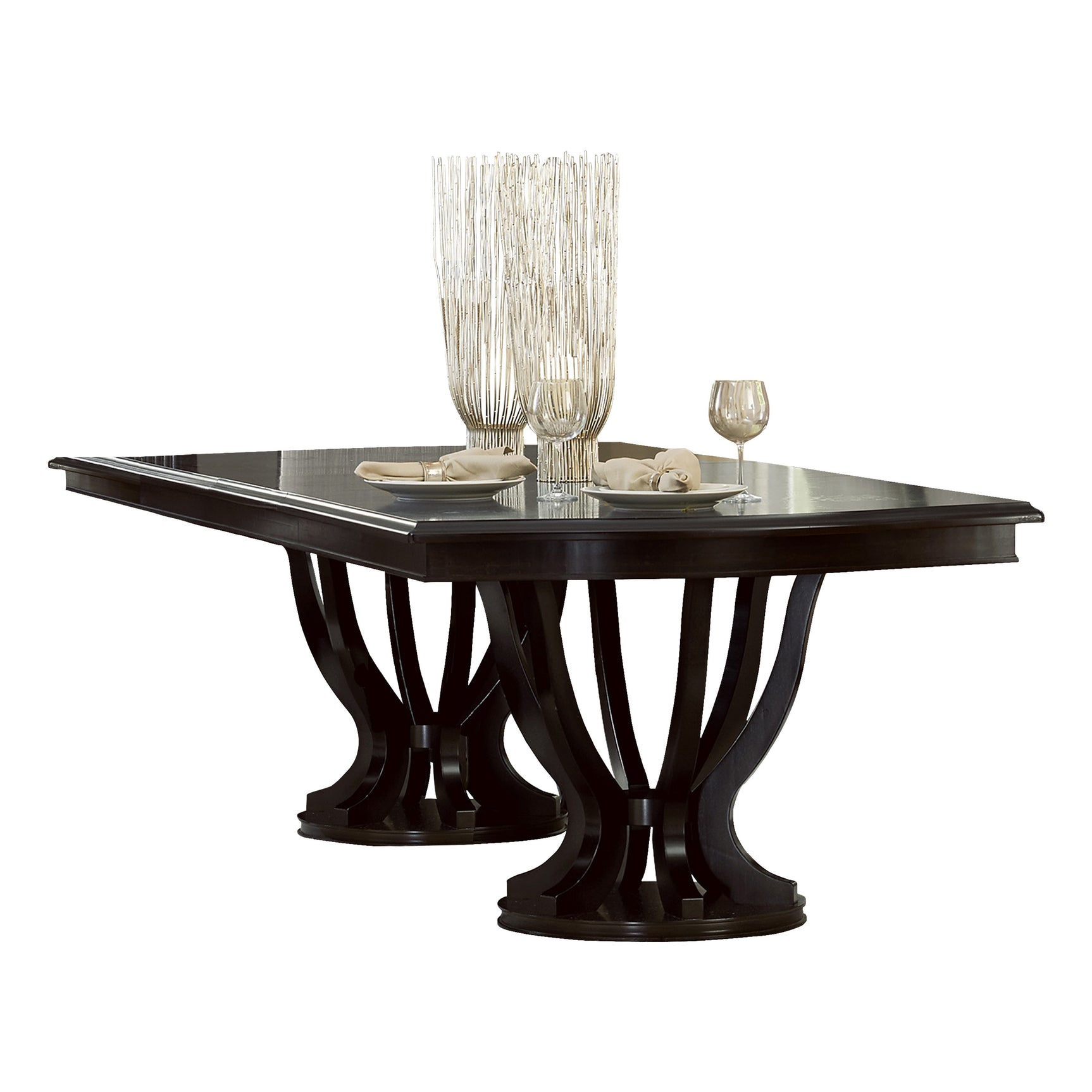 Savion Neutral/Espresso 5-piece Rectangular Table Dinig Table Set - Ornate Home