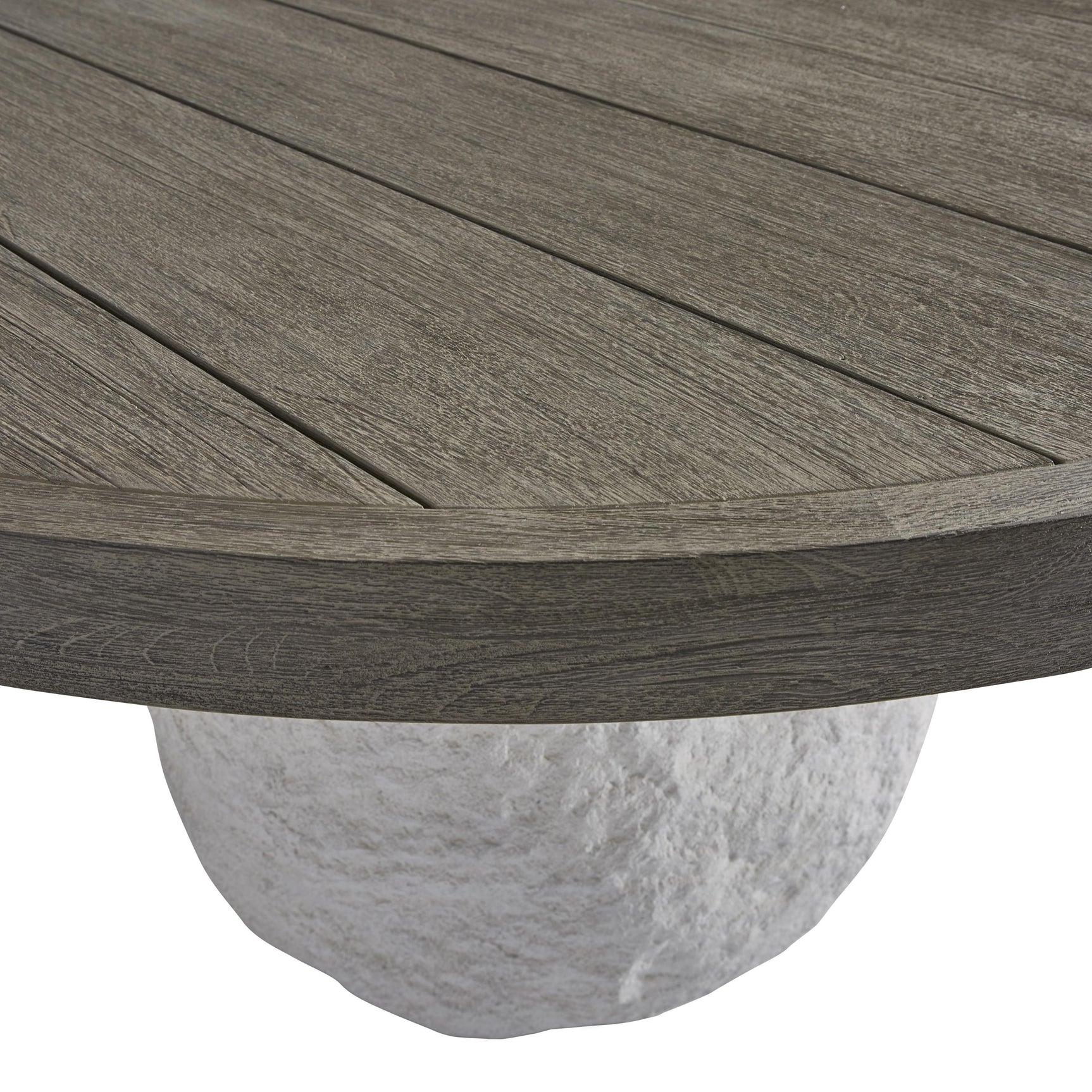 Savona Textured Quarry/Weathered Teak Outdoor Dining Table - Ornate Home