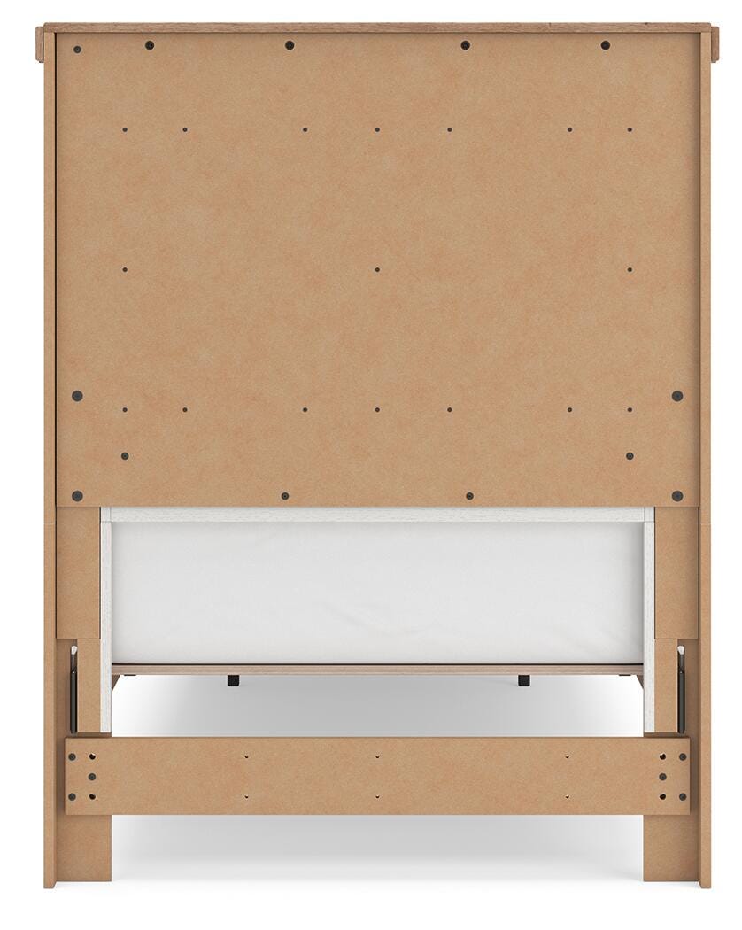 Savonport White/Brown Twin Panel Storage Bed - Ornate Home