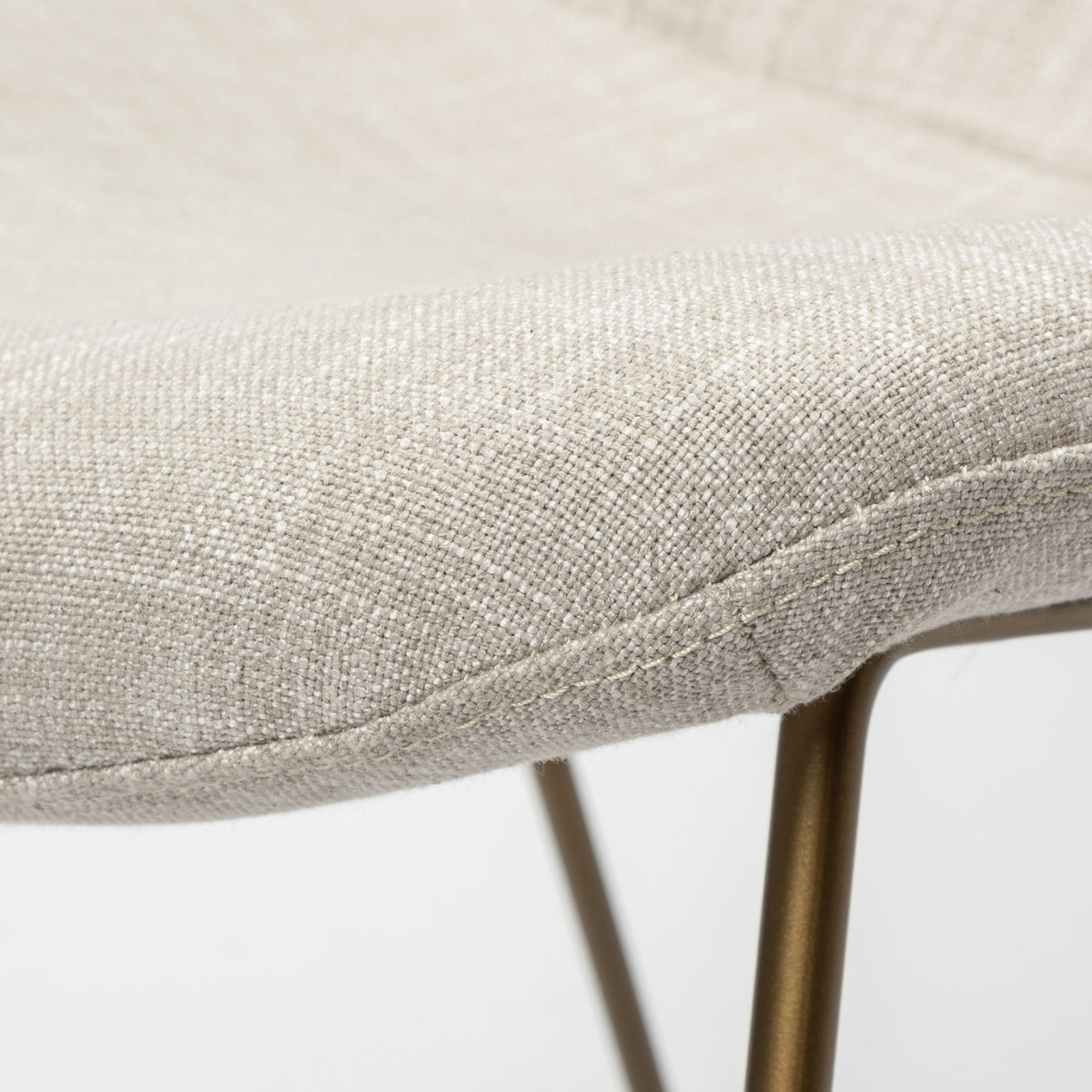 Sawyer Beige/Gold Solid Back Dining Arm Chair - Ornate Home