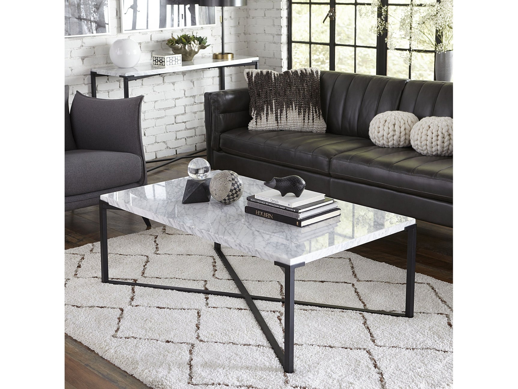 Saxon Coffee Table in Matte Black - Ornate Home