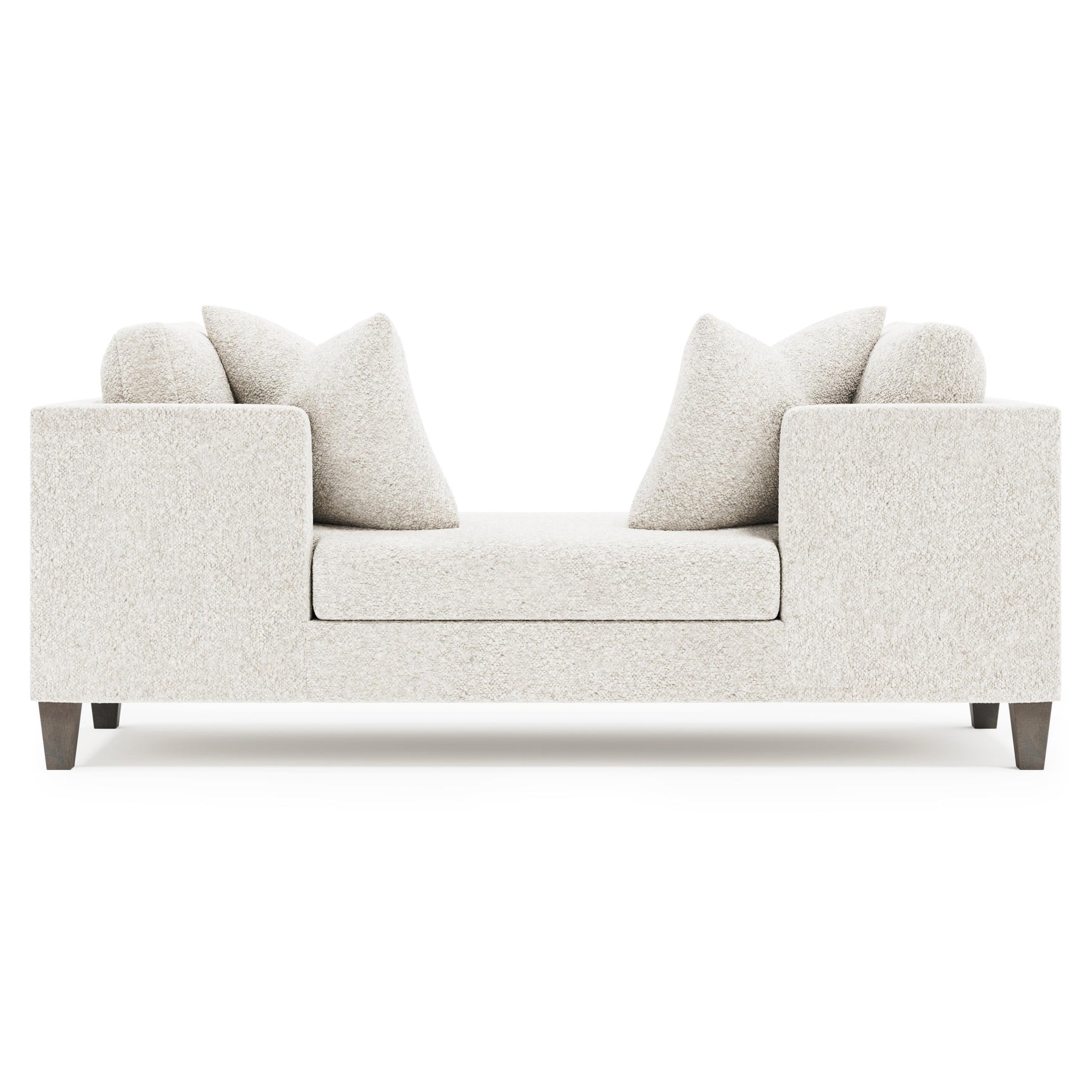 Saxon White/Cream Fabric Chaise - Ornate Home