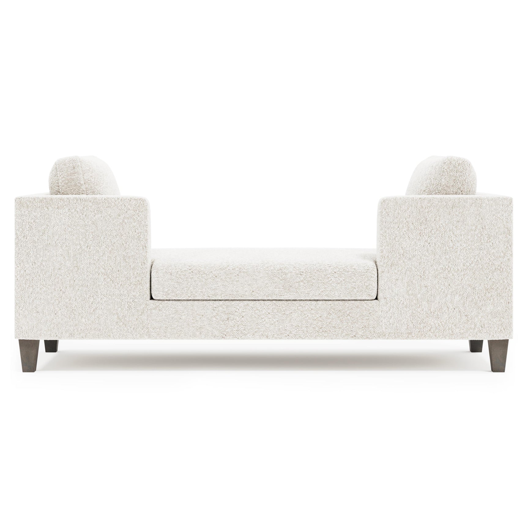 Saxon White/Cream Fabric Chaise - Ornate Home