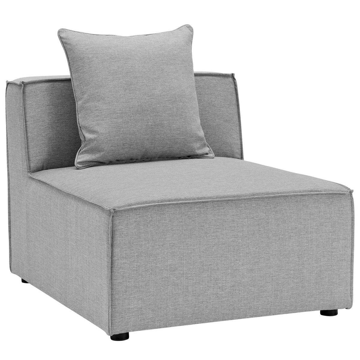 Saybrook Gray 5-Piece Outdoor Patio Upholstered Sectional Sofa - 103.5x103.5" - Ornate Home