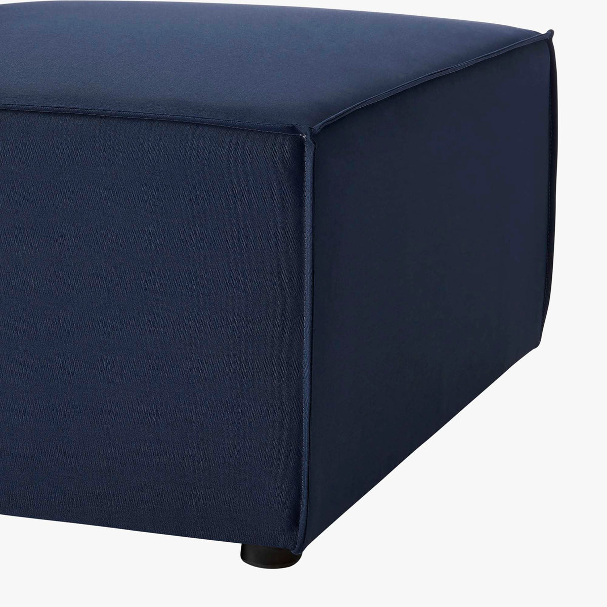 Saybrook Navy Blue Outdoor Patio Upholstered Sectional Sofa Armless Chair - Ornate Home